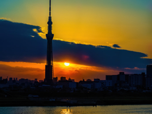 OM1B1817,Tokyo Sky Tree,Setting Sun,東京スカイツリー,夕陽