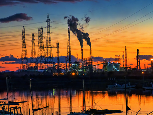 OM1B3169, ,Mizushima Complex,Sunset,水島コンビナート